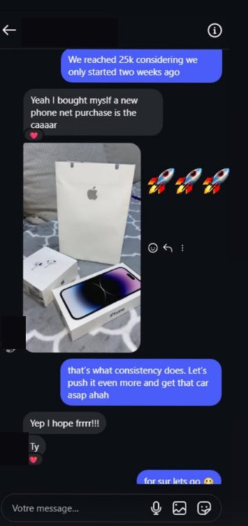 Message from a creator about buying a new phone